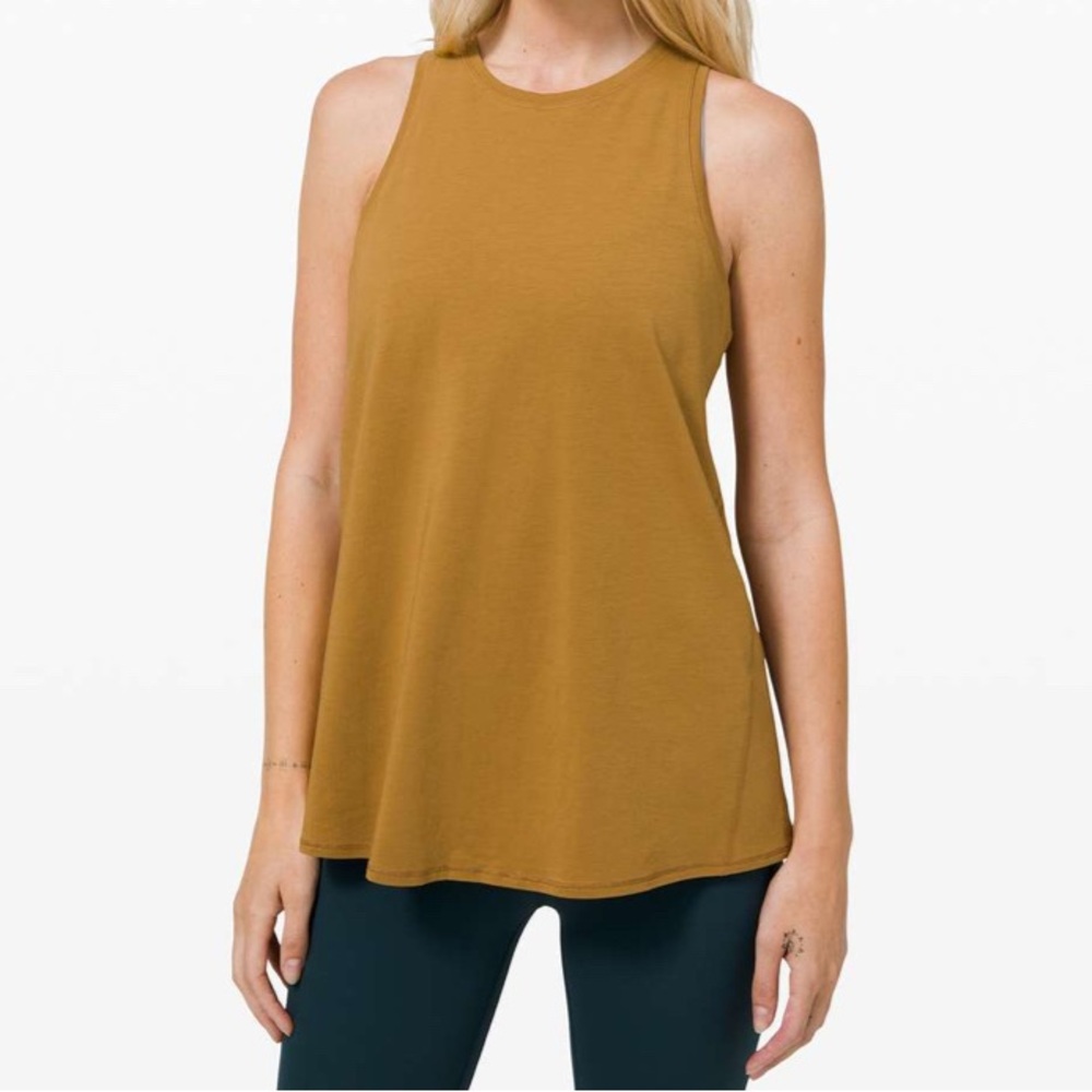 Lululemon All Tied Up Tank Top Workout Spiced Bronze Size 4 Small